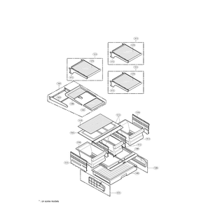 Refrigerator Diagram and Parts List for LMX25984SB 00 LG Refrigerator