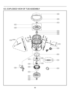 Tub Assembly Diagram and Parts List for T1742WGPTD ABSETUS LG Washer