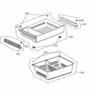 Freezer Parts Diagram and Parts List for LFCS28768S ASTCNA0 LG Refrigerator