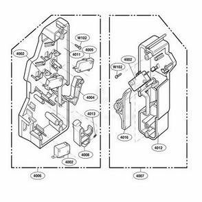 Latch Board Parts Diagram and Parts List for ZSC2001FSS ASTLGEU LG Range