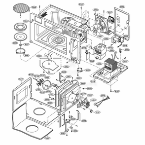 Interior Parts 1 Diagram and Parts List for LMVH1711BD CBDELGA LG Range