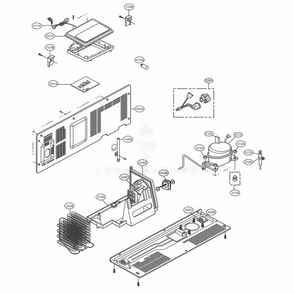Mechanical Compartment Diagram and Parts List for LSXC22396D ASBCNA3 LG Refrigerator