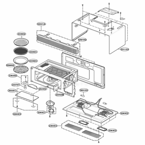 Oven Cavity Parts Diagram and Parts List for SCA2001BSS ASTEGEU LG Range