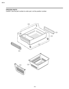 Freezer Parts Diagram and Parts List for GM-B268NSNP ASTCNA0 LG Refrigerator