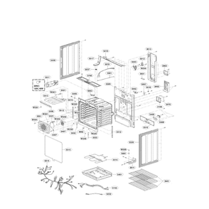 Cavity Part Diagram and Parts List for LRE3083BD 00 LG Range