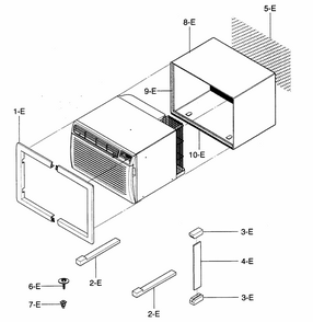 Installation Kit Assy Diagram and Parts List for 58075135500  Kenmore Air Conditioner