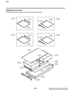 Refrigerator Parts Diagram and Parts List for GR-L228NKSM ASBCNAA LG Refrigerator