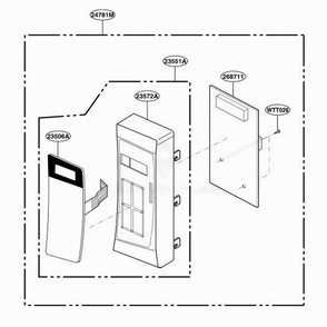 Part Location Diagram of 6871W1S283B LG PCB ASSEMBLY,SUB