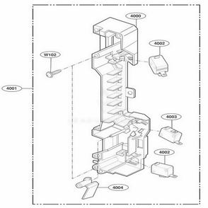 Latch Board Parts Diagram and Parts List for JVM1640AH AALEGEU LG Range