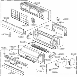 Part Location Diagram of EAU62983001 LG MOTOR ASSEMBLY, DC, INDOOR
