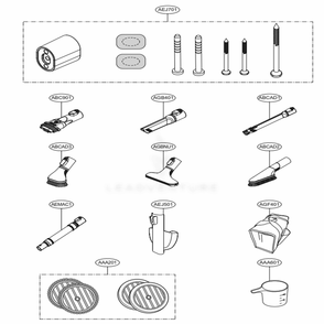 Accessories Diagram and Parts List for A905RM ABRELGA LG Upright Vacuum