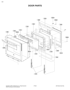 Door Parts Diagram and Parts List for FS1748LS ASTLLGA LG Range