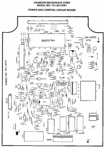 Power & Control Circuit Board Diagram and Parts List for 7218915081  Kenmore Microwave