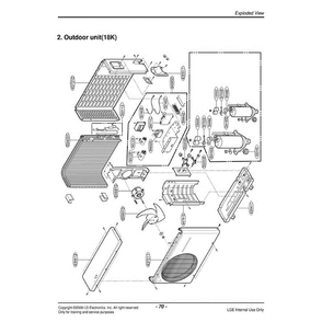 Section Diagram and Parts List for LAU181CNW ANCAEUS LG Air Conditioner