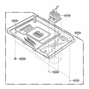 Part Location Diagram of 3303W0A017A LG BASE PLATE ASSEMBLY