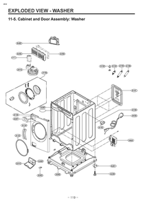 Diagram 4 Diagram and Parts List for W3S1CVK2WVS ABWEEUS LG Washer