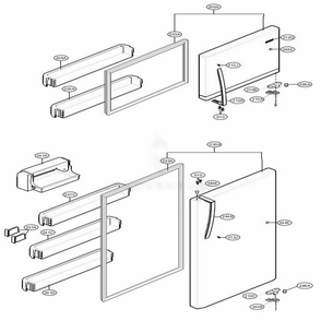 Door Parts Diagram and Parts List for 78032 ASWCSE4 LG Refrigerator