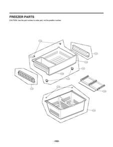 Freezer Parts Diagram and Parts List for LFXC22525D ASBCNA0 LG Refrigerator
