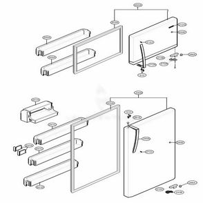 Door Parts Diagram and Parts List for 68039 AWBCSE1 LG Refrigerator