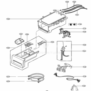 Dispenser Assembly Diagram and Parts List for WM2350HSC ATTEECI LG Washer