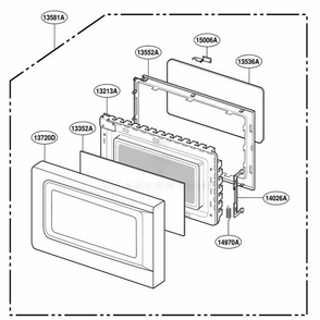 Part Location Diagram of 3352W1A131A LG WINDOW,SCREEN