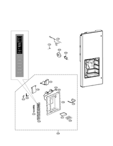 Dispenser Parts Diagram and Parts List for LFX23961ST 02 LG Refrigerator