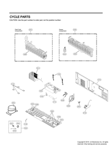 Cycle Parts Diagram and Parts List for GR-J30GMKYM ASBCNA1 LG Refrigerator