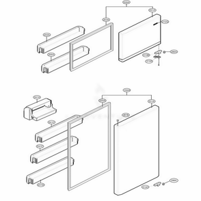 Door Parts Diagram and Parts List for LTCS20220W ASWCNA3 LG Refrigerator
