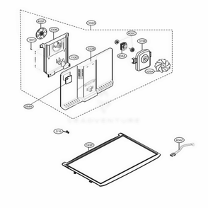 Freezer Parts Diagram and Parts List for LTC24380SB AWBCNA0 LG Refrigerator