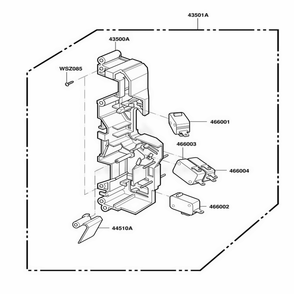 Latch Board Parts Diagram and Parts List for ACO1180AB ABKEAMA LG Range