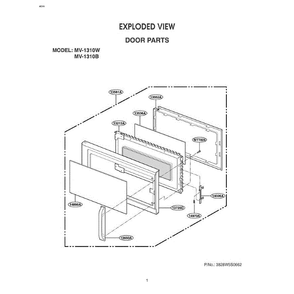 Section 3 Diagram and Parts List for MV-1310B BKEGSE LG Microwave Oven Combo