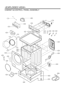 Cabinet And Control Panel Assembly Diagram and Parts List for WM4000HBA ABLEVUS LG Washer