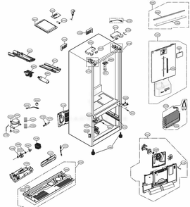 Case Parts Diagram and Parts List for LFCS27596S ASTCNA1 LG Refrigerator