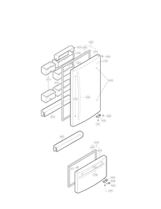 Door Parts Diagram and Parts List for LBC20514TT 01 LG Refrigerator