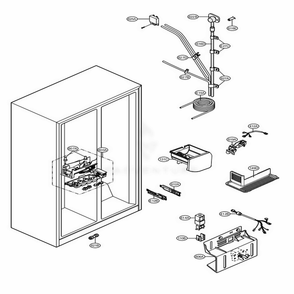 Ice And Water Part Diagram and Parts List for 51329 AWBCSER LG Refrigerator