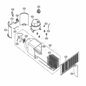 Mechanical Compartment Diagram and Parts List for LSSB2692ST ASTCNA1 LG Refrigerator