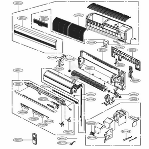 Main Diagram and Parts List for BDMC24SB AMBAHCI LG Air Conditioner