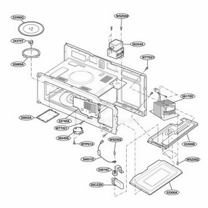 Part Location Diagram of 3300W1A045A LG PLATE,BOTTOM
