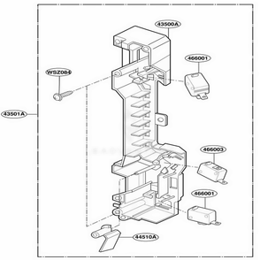 Latch Board Parts Diagram and Parts List for TMH14XLT1 AB6EEST LG Range