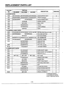 Microwave Complete Page 6 Diagram and Parts List for MA-844M  LG Microwave