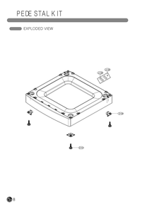 Pedestal Kit Diagram and Parts List for WDPS2B ABLEEUS LG Washer