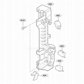 Latch Board Parts Diagram and Parts List for JVM1542WF AWHEGEU LG Wall Oven