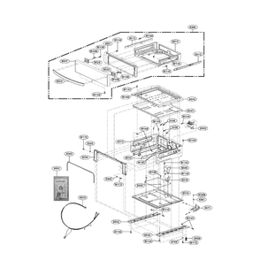 Drawer Diagram and Parts List for LRG3097ST 00 LG Range