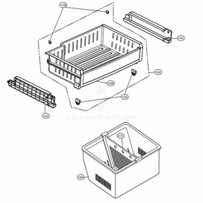 Freezer Parts Diagram and Parts List for 70329 AWBCSE0 LG Refrigerator