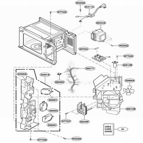 Interior Parts Diagram and Parts List for YMT5071SG ABKEWPC LG Range