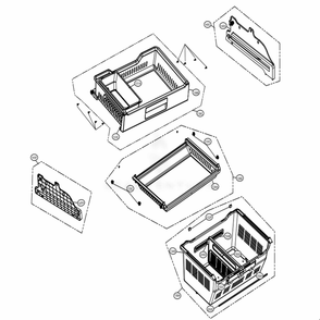 Freezer Parts Diagram and Parts List for 73163 ASTCSE0 LG Refrigerator