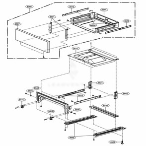 Drawer Parts Diagram and Parts List for LRE3194BD FBDLLGA LG Wall Oven