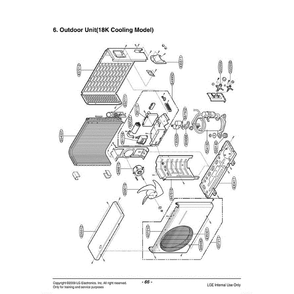 Section Diagram and Parts List for LSUK1830CL AMB6EUS LG Air Conditioner