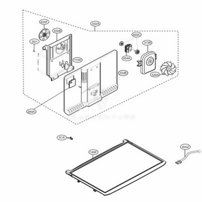 Freezer Parts Diagram and Parts List for LTCS24223S ASTCNA3 LG Refrigerator