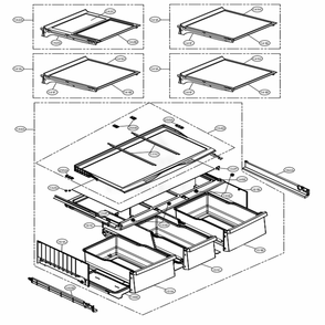 Refrigerator Parts Diagram and Parts List for LMXS30776D ASBCNA2 LG Refrigerator